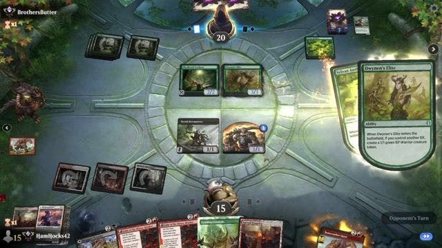Watch MTG Arena Video Replay - Mardu Footfalls by HamHocks42 VS Mono Green Elves by BrothersButter - Timeless Ranked