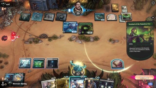 Watch MTG Arena Video Replay - Esper Raffine by Mercury Rising VS Simic Artifacts by oyd - Standard Ranked