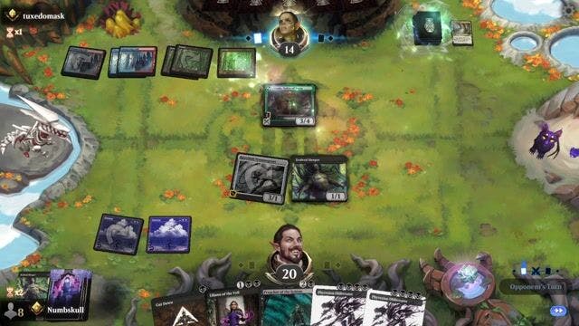 Watch MTG Arena Video Replay - Mono Black  by Numbskull VS Temur Ramp by tuxedomask - Standard Ranked