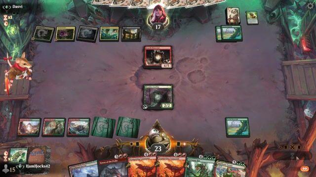 Watch MTG Arena Video Replay - Gruul Surprise by HamHocks42 VS 4 Color Roots by Dasvi - Standard Traditional Ranked