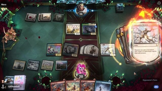 Watch MTG Arena Video Replay - Jeskai Prowess by GBThundaII VS Selesnya Lifegain by Maca - Explorer Play