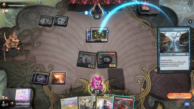 Watch MTG Arena Video Replay - Jeskai Prowess by GBThundaII VS Grixis Artifacts by =GrimAssassin= - Explorer Ranked