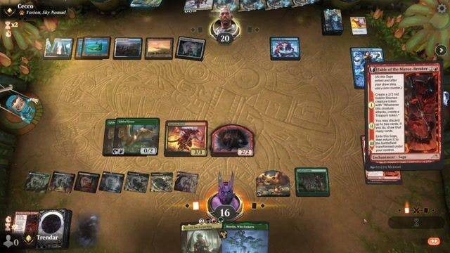 Watch MTG Arena Video Replay - Jund Sacrifice by Trendar VS Azorius Control by Cecco - Explorer Traditional Ranked