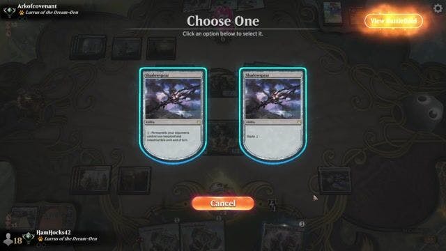 Watch MTG Arena Video Replay - Boros Energy by HamHocks42 VS Death's Shadow by Arkofcovenant - Timeless Traditional Ranked