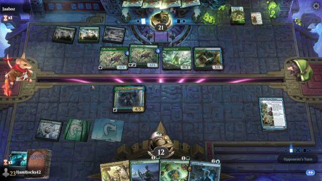 Watch MTG Arena Video Replay - Sultai Food by HamHocks42 VS Simic Frogs by Jaaboz - Alchemy Play