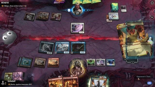 Watch MTG Arena Video Replay - Jhoira, Ageless Innovator by Grindalf VS Phlage, Titan of Fire's Fury by BESHTIE - Historic Brawl Challenge Match