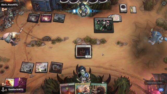 Watch MTG Arena Video Replay - Naya Midrange by HamHocksMTG VS Mono Black  by Black_ManaMTG - Standard Play