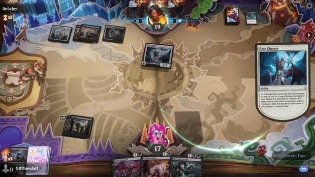 Watch MTG Arena Video Replay - Mono Black  by GBThundaII VS Orzhov Bats by DeLaJey - Standard Play