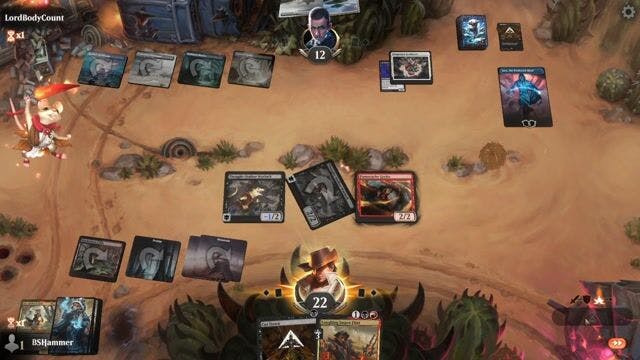 Watch MTG Arena Video Replay - Rakdos Lizards by BSHammer VS Esper Midrange by LordBodyCount - Standard Play