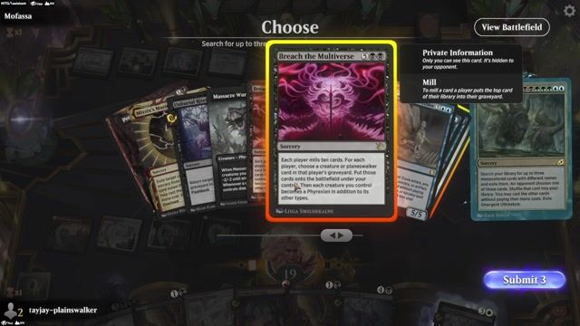 Watch MTG Arena Video Replay - Mardu Ultimatum	 by tayjay-plainswalker VS Esper Artifacts by Mofassa - Historic Play