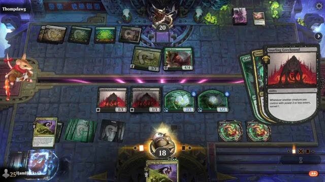 Watch MTG Arena Video Replay - Golgari Roots by HamHocks42 VS Selesnya Counters by Thompdawg - Standard Challenge Match