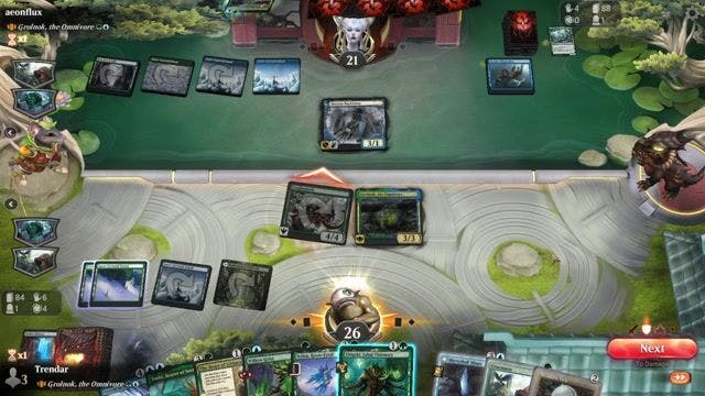 Watch MTG Arena Video Replay - Grolnok, the Omnivore by Trendar VS Grolnok, the Omnivore by aeonflux - MWM Yargle Standard Brawl