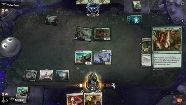 Watch MTG Arena Video Replay -  by Grindalf VS Mono Green Toxic by TabooSam - Historic Ranked