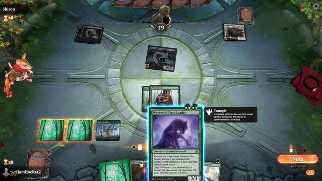 Watch MTG Arena Video Replay - Mono Green by HamHocks42 VS Mono Black  by Shiren - Explorer Play