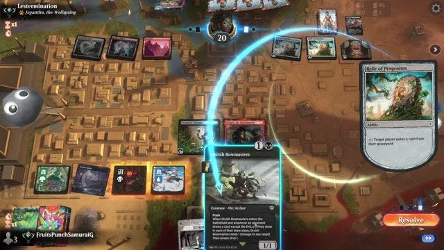 Watch MTG Arena Video Replay - Sultai Midrange by FruitsPunchSamuraiG VS Red Deck Wins by Lestermination - Timeless Traditional Ranked