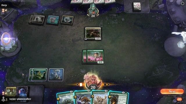 Watch MTG Arena Video Replay - Simic Landfall by tayjay-plainswalker VS Mono Green by Derp - Historic Play