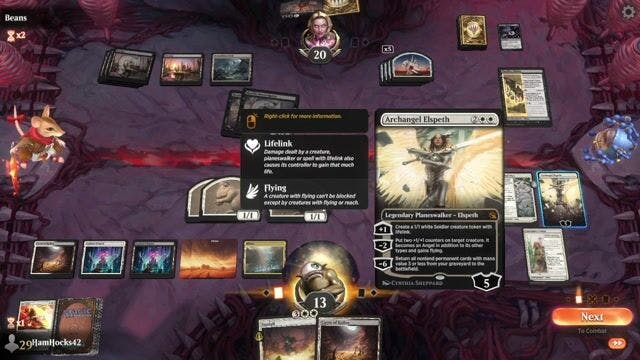 Watch MTG Arena Video Replay - Orzhov Control by HamHocks42 VS Mono Black  by Beans - Standard Play