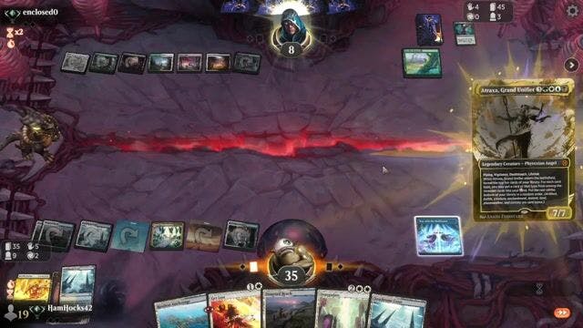 Watch MTG Arena Video Replay - Azorius Control by HamHocks42 VS Abzan Control by enclosed0 - Standard Traditional Ranked