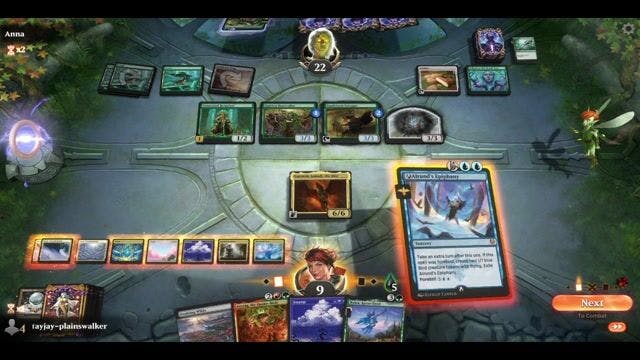 Watch MTG Arena Video Replay - 5 Color Midrange by tayjay-plainswalker VS Mono Green by Anna - Historic Play