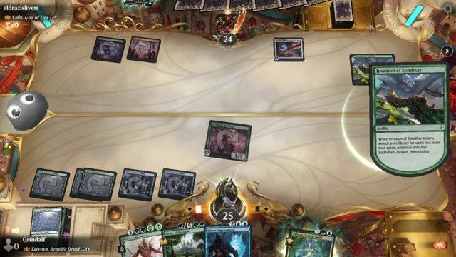 Watch MTG Arena Video Replay - Tatyova, Benthic Druid by Grindalf VS Valki, God of Lies by eldrazislivers - Historic Brawl