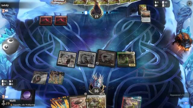 Watch MTG Arena Video Replay - Naya Convoke by Maffi VS Mono Red Bombardment by InfeKt - Historic Play