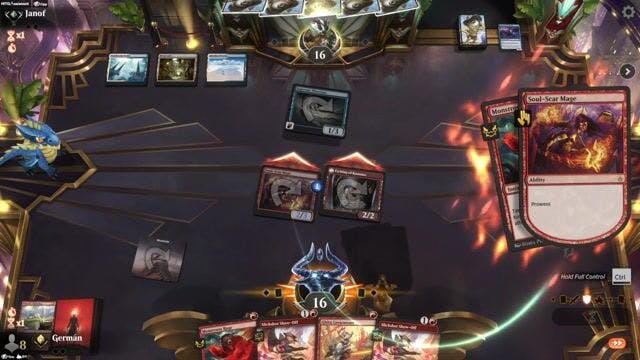 Watch MTG Arena Video Replay - Red Deck Wins by Germán VS Azorius Spirits by Janof - Explorer Traditional Ranked