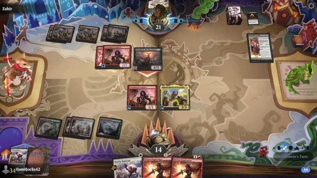 Watch MTG Arena Video Replay - Naya Whisker Twin by HamHocks42 VS Rakdos Lizards by Zahir - Standard Challenge Match