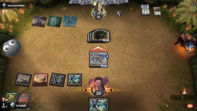 Watch MTG Arena Video Replay - GRW by Grindalf VS GRU by joseosorioblue - Premier Draft Ranked