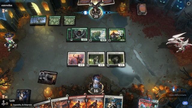 Watch MTG Arena Video Replay - Rogue by Leifr VS Mono Green Devotion by estevefox - Explorer Play