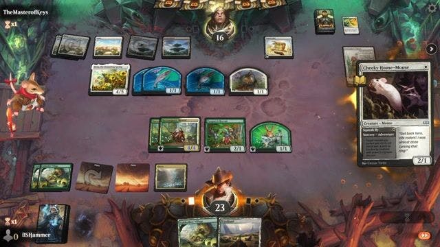 Watch MTG Arena Video Replay - Selesnya Rabbits by BSHammer VS Mono White Tokens by TheMasterofKeys - Standard Play