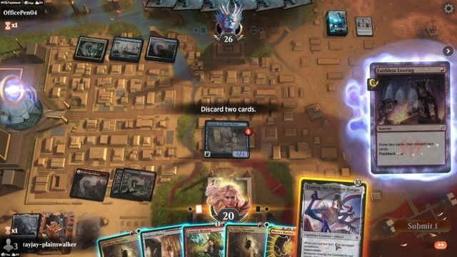 Watch MTG Arena Video Replay - Mardu Ultimatum	 by tayjay-plainswalker VS Esper Midrange by OfficePen04 - Historic Play