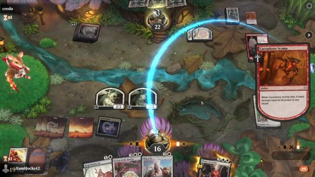 Watch MTG Arena Video Replay - Mono White Rabbits by HamHocks42 VS Red Deck Wins by credo - Standard Play