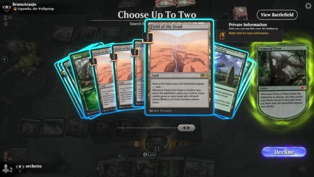 Watch MTG Arena Video Replay - Titan Field by orchetto VS Boros Energy by BrunoAraujo - Timeless Traditional Ranked