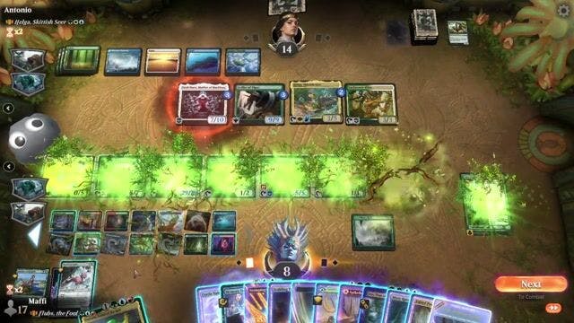 Watch MTG Arena Video Replay - Flubs, the Fool by Maffi VS Helga, Skittish Seer by Antonio - MWM Yargle Standard Brawl