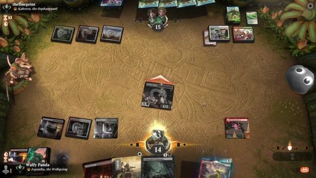 Watch MTG Arena Video Replay - Mardu Aggro by Wulfy Panda VS 5 Color Omnath by thefineprint - Timeless Traditional Ranked