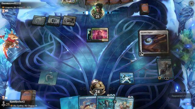 Watch MTG Arena Video Replay - Mu Yanling, Sky Dancer by HamHocks42 VS Aragorn, the Uniter by Duomaxwell2233 - Historic Brawl