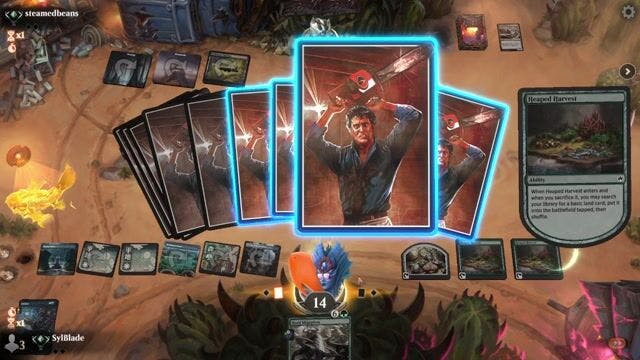 Watch MTG Arena Video Replay - Bant Control by SylBlade VS Rakdos Lizards by steamedbeans - Standard Traditional Ranked