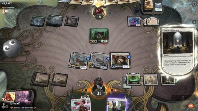 Watch MTG Arena Video Replay - Heliod, Sun-Crowned by Grindalf VS Vorinclex by MR.LAZY - Historic Brawl