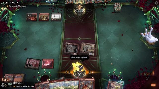 Watch MTG Arena Video Replay - Red Deck Wins by IdfTrotter VS Discover Combo by PSITEPTOTIC - Explorer Ranked