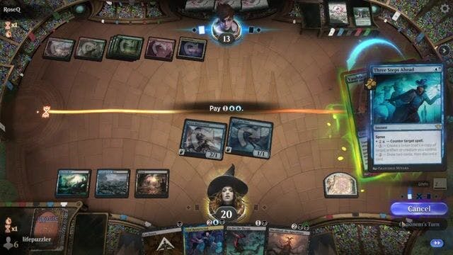 Watch MTG Arena Video Replay - Dimir Midrange by lifepuzzler VS Gruul Dinos by RoseQ - Standard Tournament Match