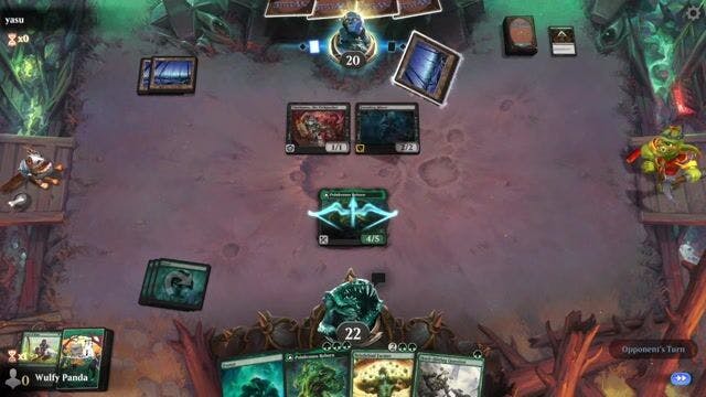 Watch MTG Arena Video Replay - Mono Green Counters by Wulfy Panda VS Rogue by yasu - Standard Play