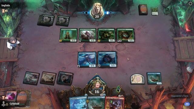 Watch MTG Arena Video Replay - Izzet Artifacts by Grindalf VS Mono Green by IngSala - Standard Play
