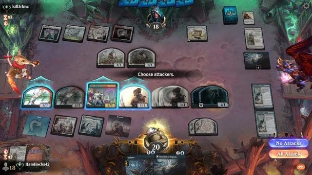 Watch MTG Arena Video Replay - Jeskai Tokens by HamHocks42 VS Boros Convoke by kill3rbnc - Standard Traditional Ranked