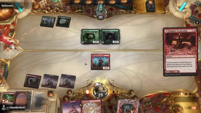 Watch MTG Arena Video Replay -  by HamHocks42 VS Mono Green Toxic by Keksesser - Historic Play