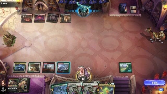 Watch MTG Arena Video Replay - 4 Color Omnath by orchetto VS 5 Color Omnath by lovon - Timeless Metagame Challenge