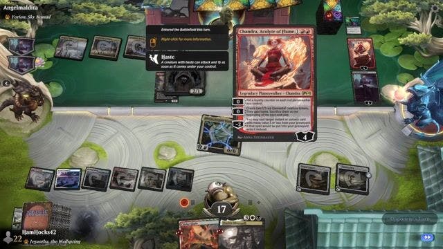 Watch MTG Arena Video Replay - 5 Color Dragons by HamHocks42 VS 4 Color Control by Angelmaldita - Timeless Challenge Match