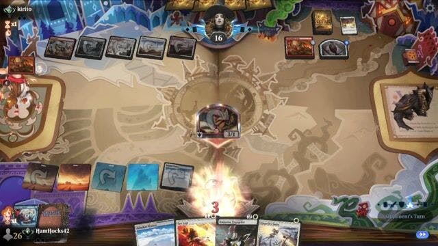 Watch MTG Arena Video Replay - Azorius Tokens by HamHocks42 VS Boros Convoke by kirito - Standard Traditional Ranked