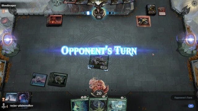 Watch MTG Arena Video Replay - Simic Landfall by tayjay-plainswalker VS Mono Red Bombardment by Bloodreaper - Historic Play