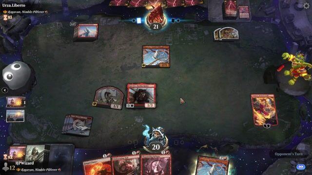 Watch MTG Arena Video Replay - Ragavan, Nimble Pilferer by HPWizard VS Ragavan, Nimble Pilferer by Urza.Liberto - Historic Brawl