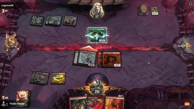 Watch MTG Arena Video Replay -  by Wulfy Panda VS Simic Frogs by cogsworth - Standard Event